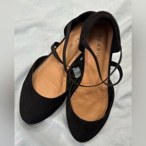 Torrid black slip on dress shoes